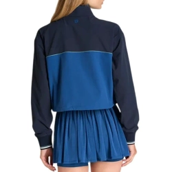 Женская Кофта теннисная Wilson Davenport Woven Popover - classic navy/blue quartz