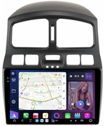 Магнитола для Hyundai Santa Fe 1 Classic 2000-2013 - FarCar S500-TS20 монитор 9.5" 2K QLED на Android 14, Быстрейшая, CarPlay, 4G SIM-слот