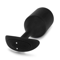 Черная вибропробка для ношения 16,5см b-Vibe Vibrating Snug Plug 5 BV-036-BLK