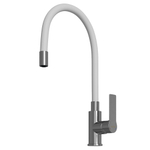 Смеситель для кухни 35к MIXLINE МЛ35-098(ML35-098) гибкий излив, б/отв, боковая, белый