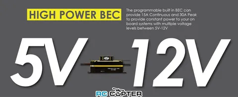 ESC регулятор мотора Scorpion Tribunus III 06-160A ESC SBEC 3-6S