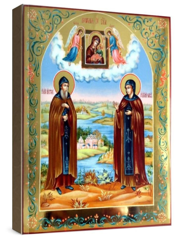 Петр и Феврония (рукописная икона)