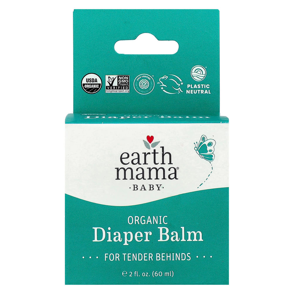 Earth Mama, Baby, органический бальзам под подгузник, 60 мл