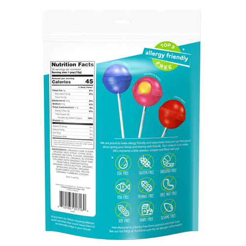 YumEarth, Organic Duopops ™, разнообразие, 20 леденцов, 300 г (10,6 унции)