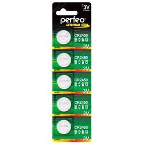 батарейка Perfeo CR2450-5BL Lithium