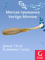 Мягкая приманка 13 FISHING Vertigo Minnow Dropshot 4"/ MO (7шт./уп.)