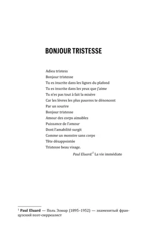Bonjour Tristesse / Здравствуй, грусть. Немного солнца в холодной воде