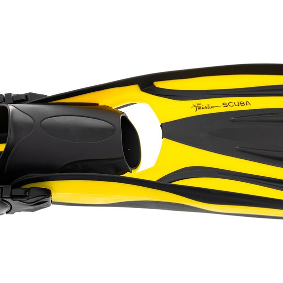 Ласты с открытой пяткой Marlin Scuba (Elastic Bungee Strap) желтые