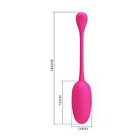 Розовое перезаряжаемое виброяйцо 18,6см Pretty Love Knucker BI-014786