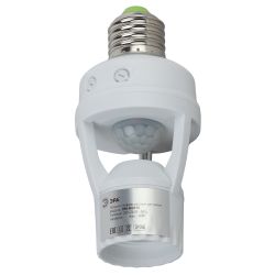 Датчик движения ЭРА MD 015 белый E27 60Вт 360° 6м IP20 | Электротовары