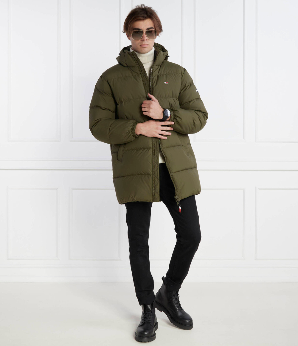 пуховая куртка essential Tommy Jeans - оливковый(DM0DM15117)