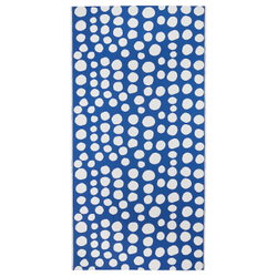 IKEA RAKLOSTA (ИКЕА РАКЛОСТА) — Ткань с отделкой, синий/белый, 150x300 см