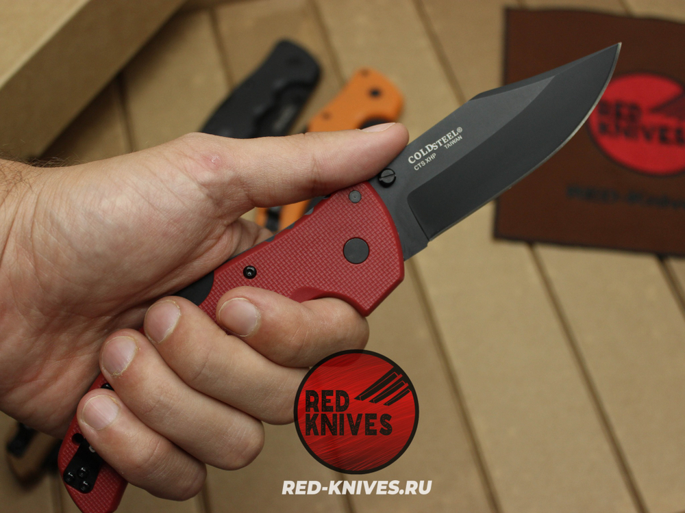 Нож Cold Steel Recon 1 LTW - рукоять бургунди нейлон, клинок черный RK/Н11