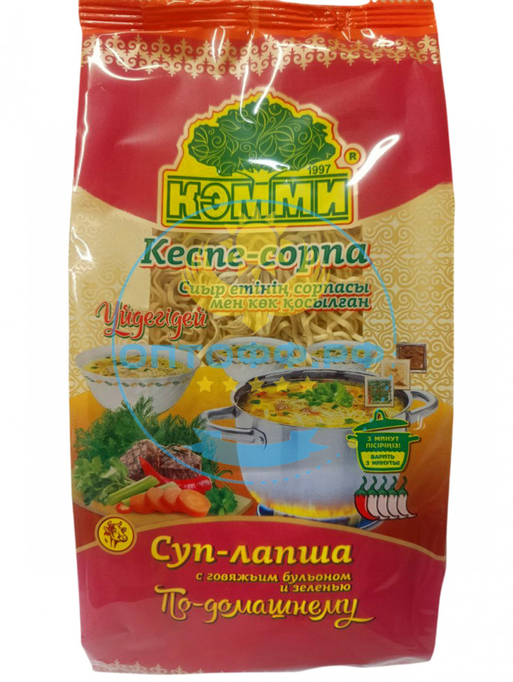Кэмми Суп-лапша яичная говядина/зелень+томат. соус 120гр/20