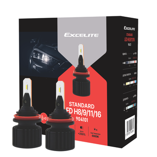 Лампа H8 H9 H11 H16 LED 12-24V Standard Excelite комплект светодиодная универсал