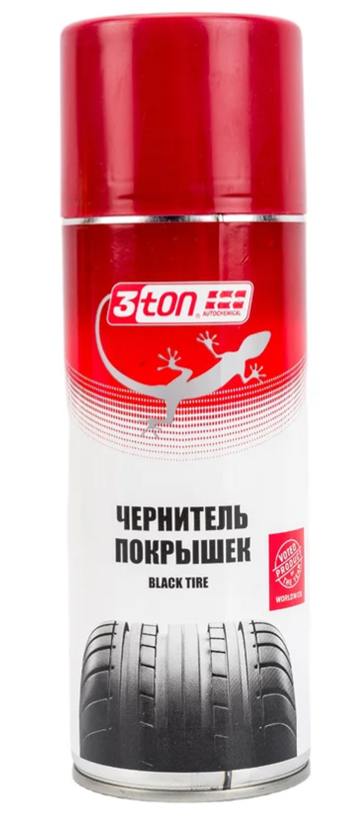 Чернитель покрышек 3ton ТС-534 Black Tire, 520мл  (тритон)  40046