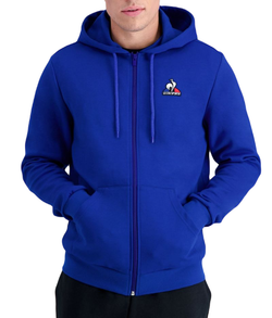 Мужская теннисная кофта Le Coq Sportif ESS Full Zip Hoody N°4 SS23 - bleu electro