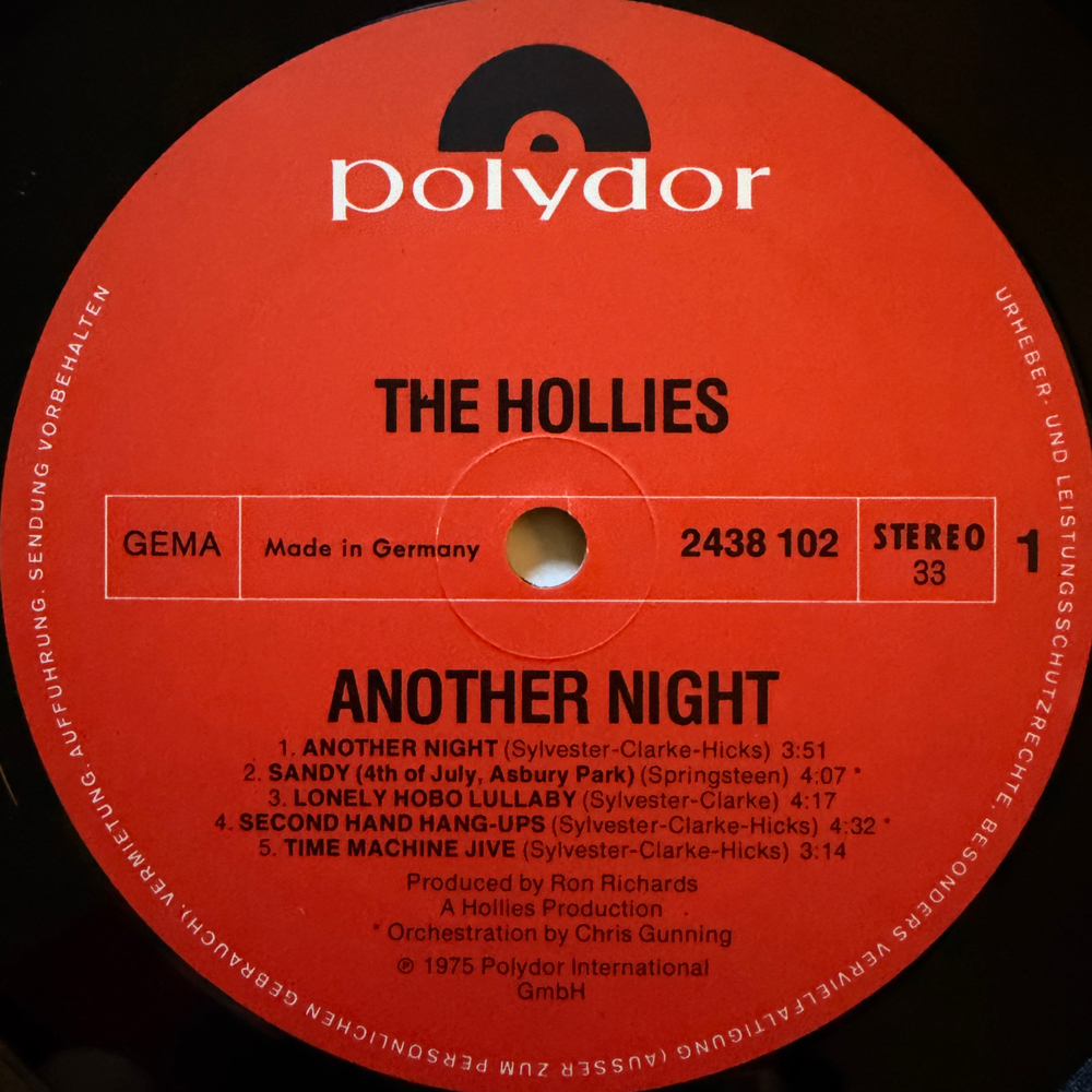 The Hollies - Another Night (Германия 1988г.)