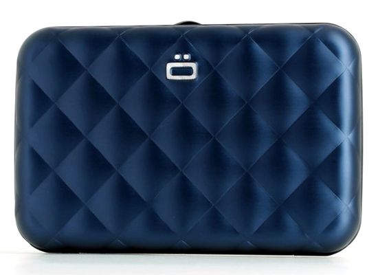 Кошелек стеганый Quilted Button Темно-синий