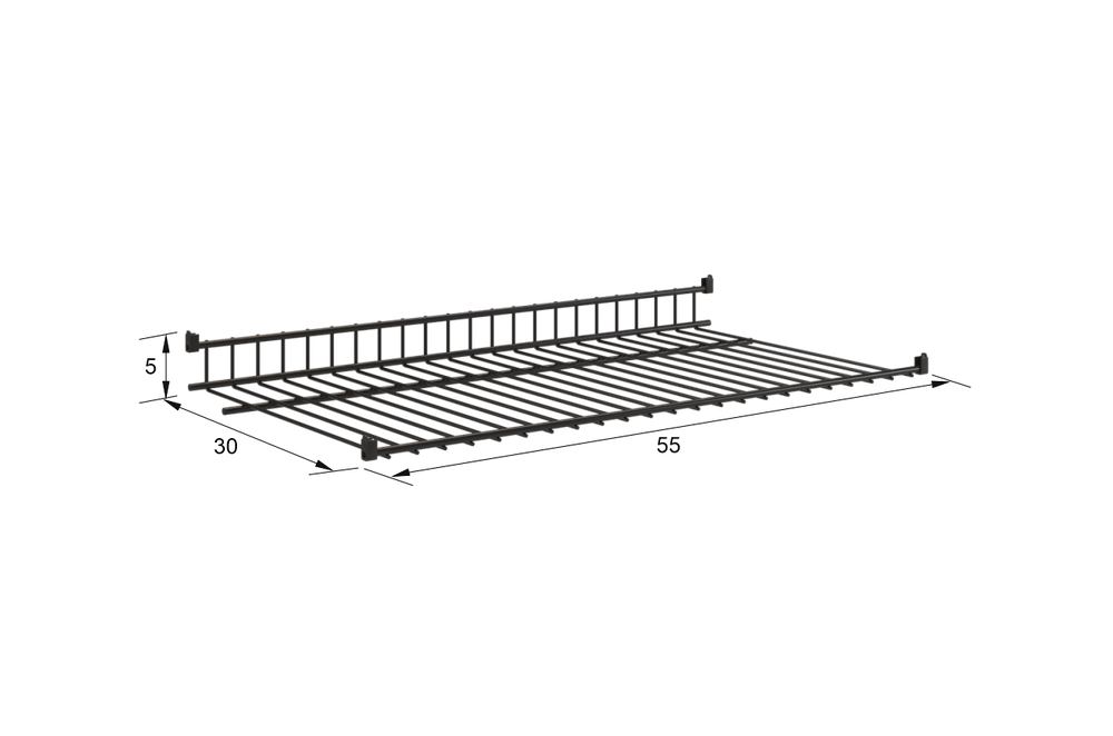 Полка сотовая L600 (Черный муар) "Баско" Мебельсон, г. Ижевск