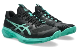 Теннисные кроссовки Asics Solution Speed FF 4 Clay - black/aurora green