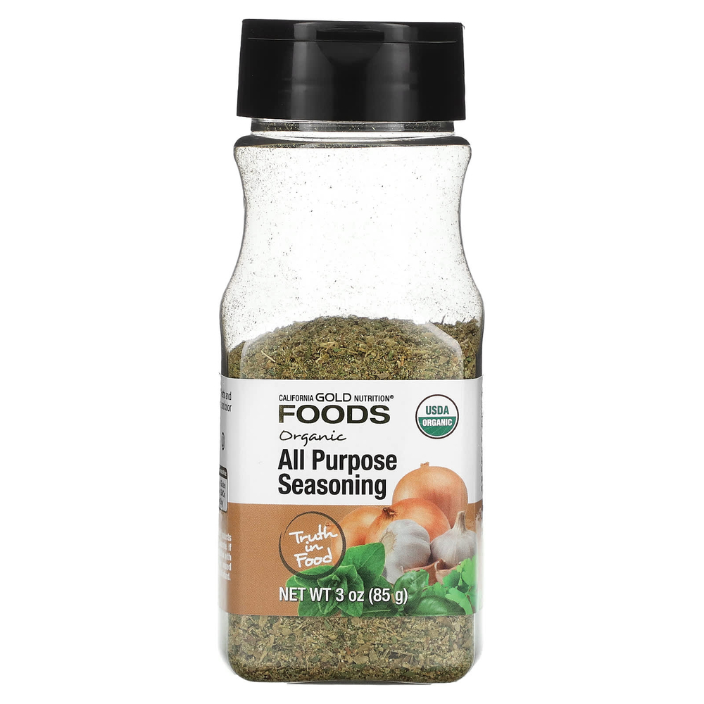 California Gold Nutrition, Foods, органическая универсальная приправа, 85 г (3 унции)