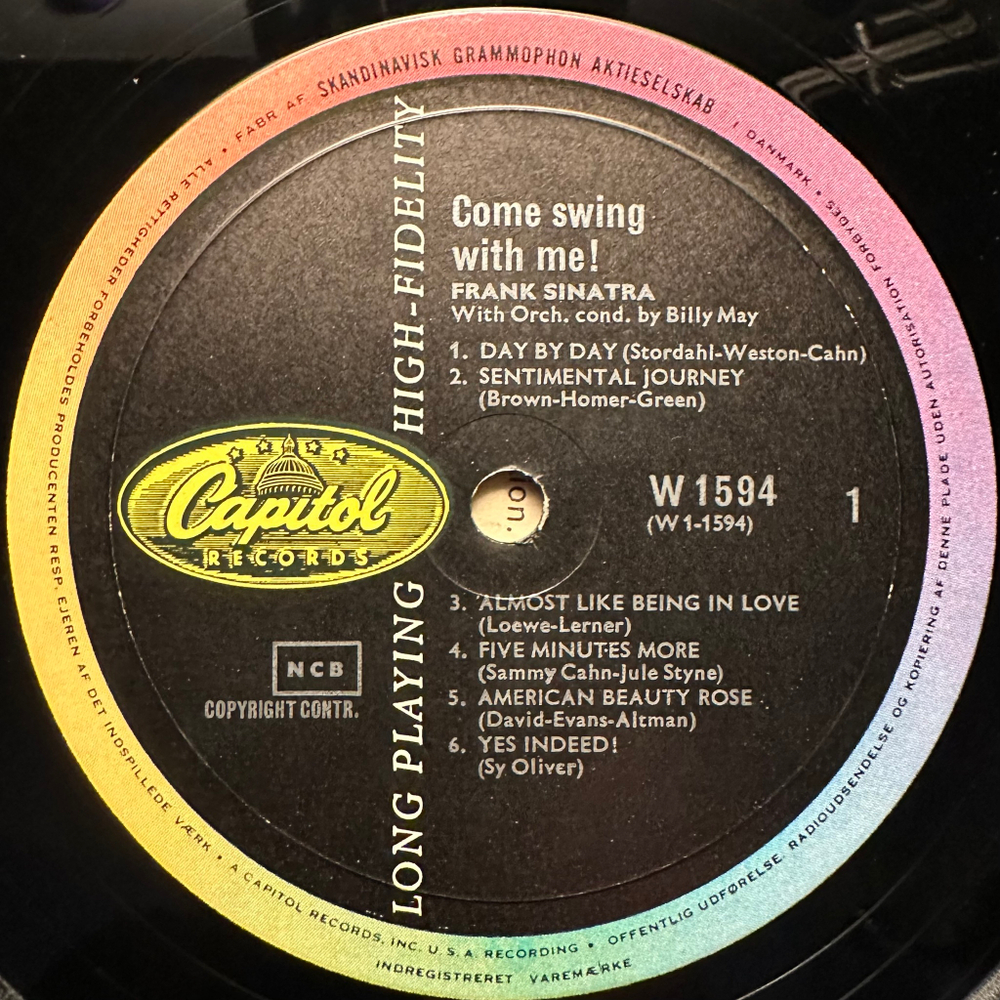Frank Sinatra - Come Swing With Me! (Дания 1961г.)