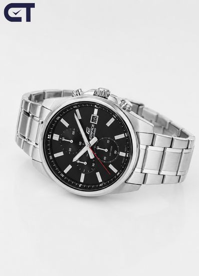 CASIO EFV-610D-1AVUDF EDIFICE мужские наручные часы — стальной хронограф с черный циферблатом