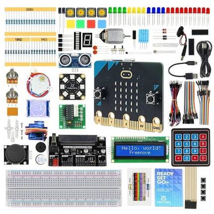 Набор для моделирования Micro:bit (9V-Maximum Kit) на контроллере Micro:bit V2 в пластиковом кейсе