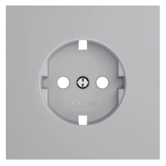 Накладка для розетки с заземлением Voltum S70 Серый VLS000616