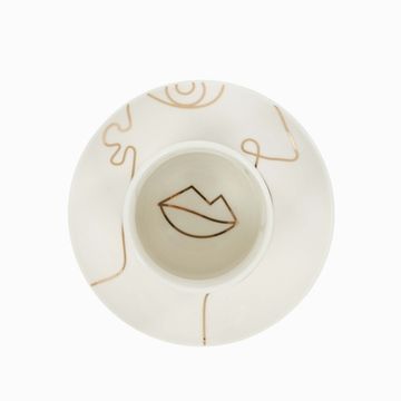Чайная пара Mouth cup gold