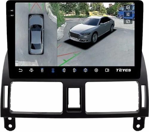 Магнитола для Toyota Avensis T250 2003-2009 (рамка наверх) - Teyes CC3-2K-360 монитор 10.36" 2K QLED на Android 10, Быстрая, CarPlay, 4G SIM-слот, 4 камеры в комплекте