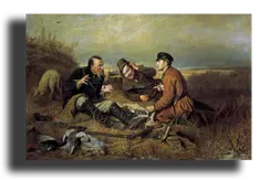 Репродукция " Перов - Охотники на привале"
