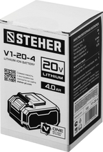 STEHER V1, 20 В, 4.0 А·ч, аккумуляторная батарея (V1-20-4)