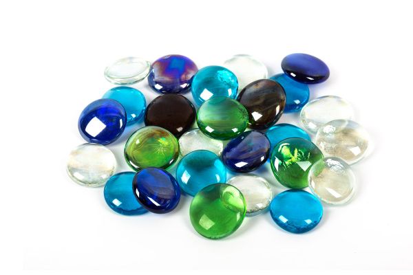 Камни стеклянные 30-33 мм, 6х340 г, №03 ассорти, Blumentag GLG-01/30