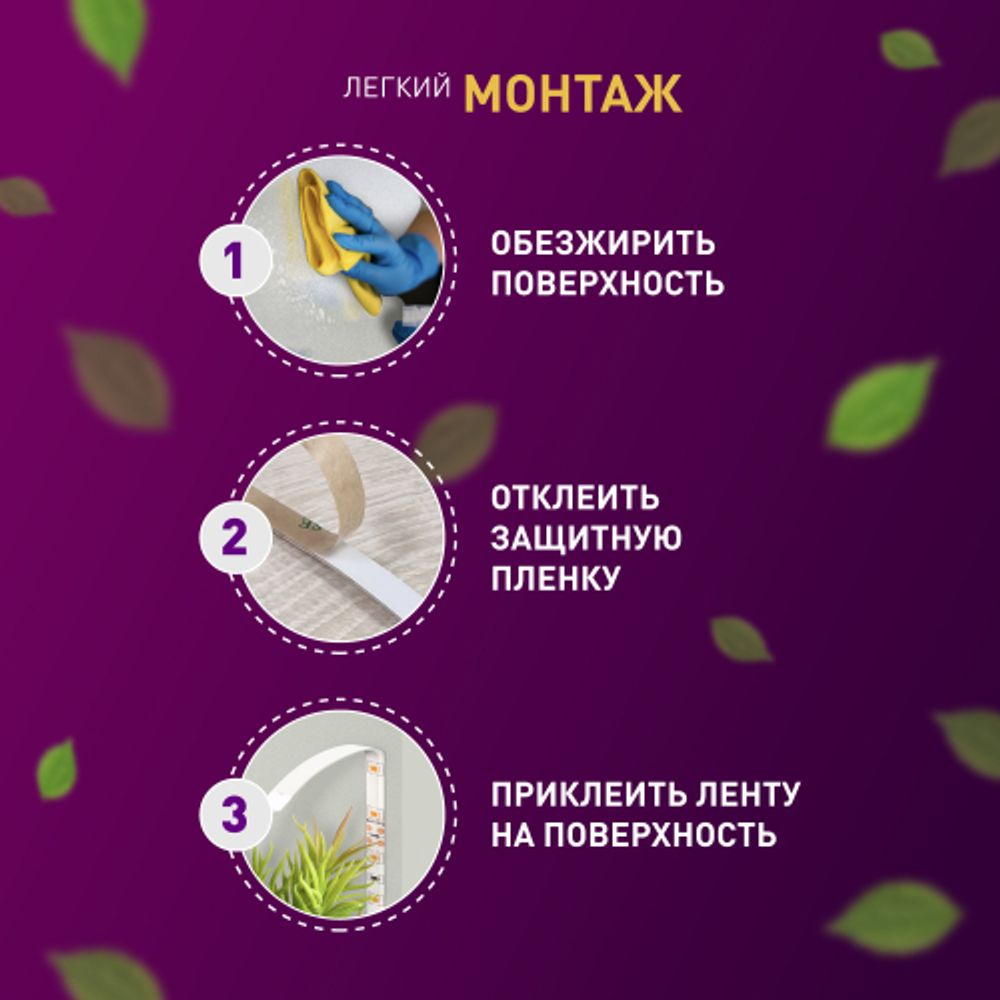 Светодиодная лента для растений ЭРА FITO-Strip Light-RB-2m красно-синего спектра, 2 м, IP65 с адаптером 12V в комплекте | Светодиодные ленты для растений