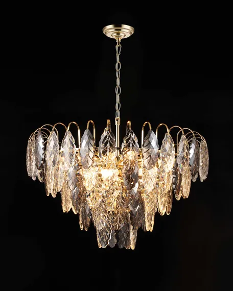Люстра подвесная NewRgy 12G-ф800 GOLD, 18×40 Вт, золотая