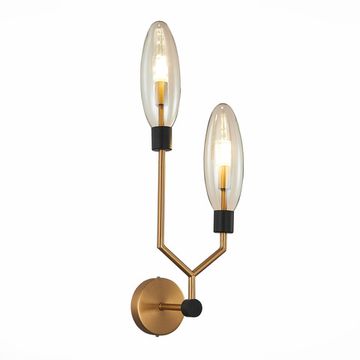 Бра 2*G9 SL1174.301.02 латунь/коньячный Desima ST-Luce