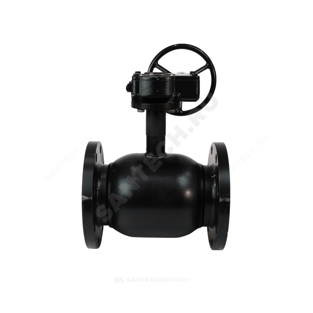 Кран шаровой сталь 09Г2С Ballomax КШТ 61.103 Ду 250 Ру16 фл L=537мм с редуктором BROEN КШТ 61.103.250.Р.16