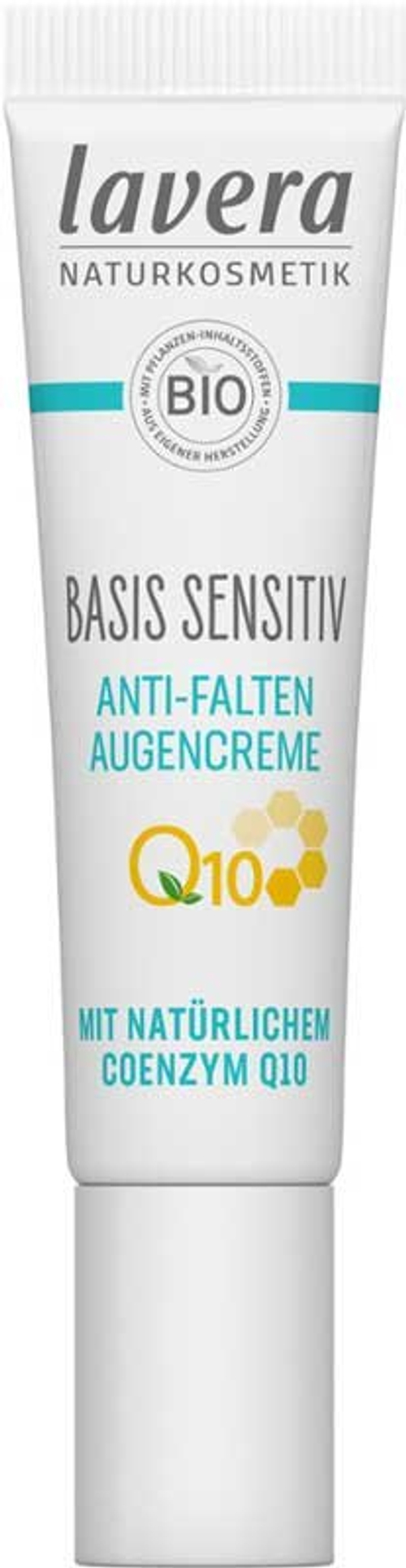 Крем для глаз Basis Sensitiv против морщин с Q10 Lavera Naturkosmetik, 15 мл
