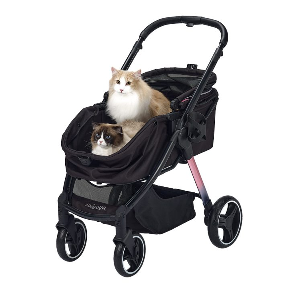 Коляска для собак/животных Retro Luxe Pet Stroller, Medium 4-Wheel Luxury Dog-Cat Stroller with Two Openings, Foldable Pet Pram
