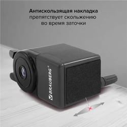 Точилка механическая BRAUBERG "JET", металлический механизм, корпус черный, 229566