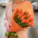 Букет из тюльпанов "Orange Colors"