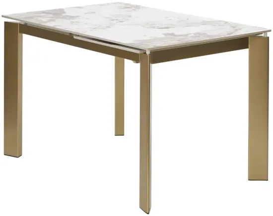 Стол КОРНЕР (CORNER) 120 цвет ПАНДОРА (GLOSS LUXURY PANDORA SOLID CERAMIC) / ШАМПАНЬ, ®DISAUR