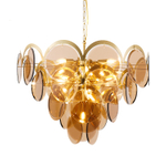 Pendant design lamp Four-tier by Vistosi (Amber)