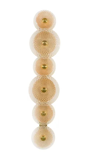 Светильник настенный светодиодный NewRgy W5856P/6 GOLD+CLEAR+AMBER, 30 Вт, золотой и янтарный
