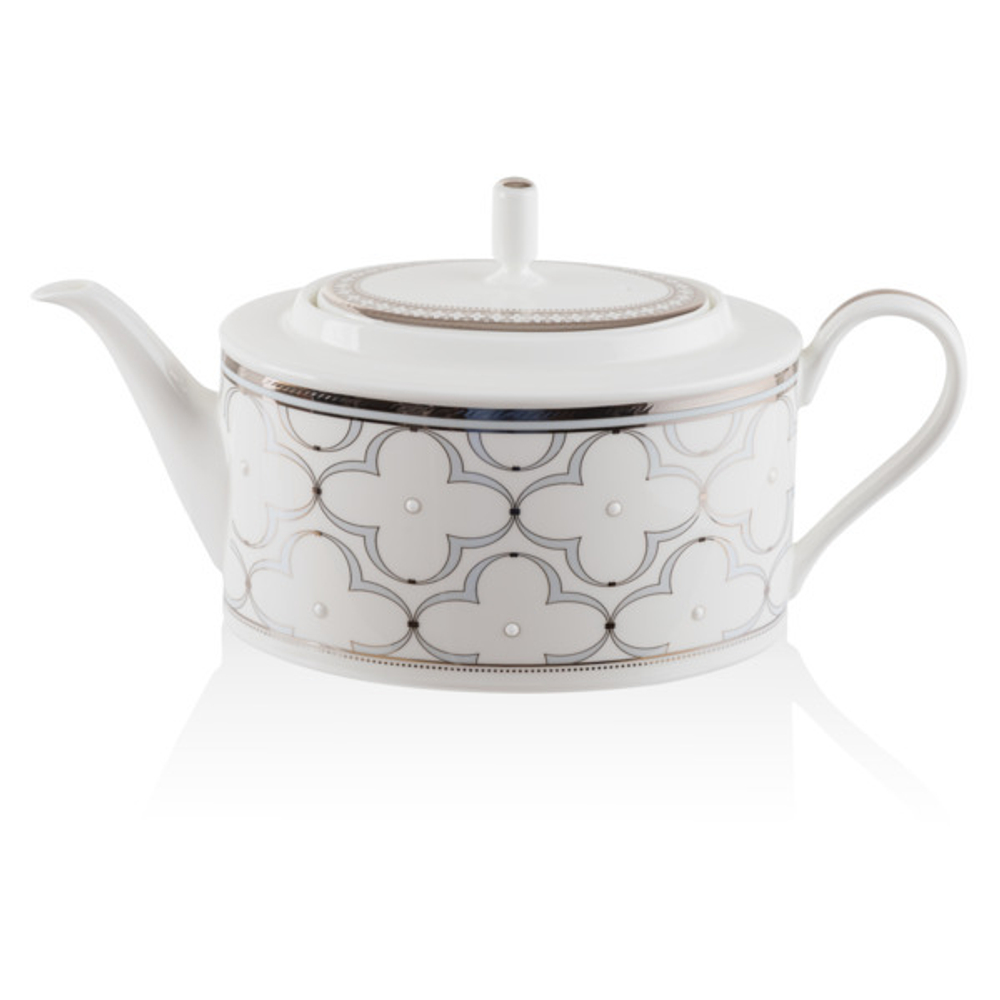 Чайник 1.25л Noritake Трефолио с платиновым кантом