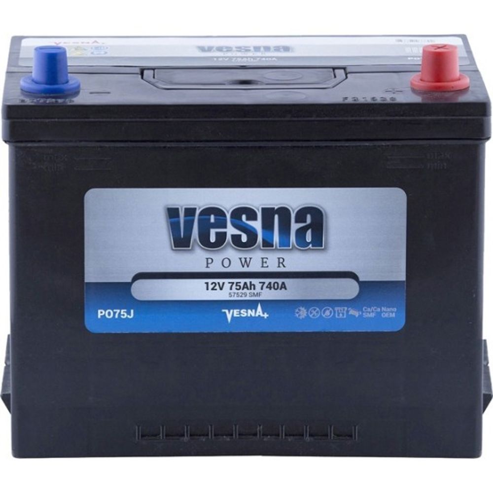 VESNA POWER JIS 6CT- 75 ( 415775 / 415875 ) аккумулятор VESNA POWER JIS 6CT- 75 ( 415775 / 415875 ) аккумулятор