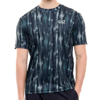 Мужская теннисная футболка EA7 Man Jersey - blue bamboo