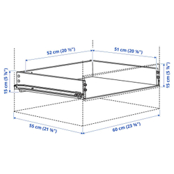 IKEA KONSTRUERA  (ИКЕА КОНСТРУЕРА)  -  Ящик, белый, 15x60 см